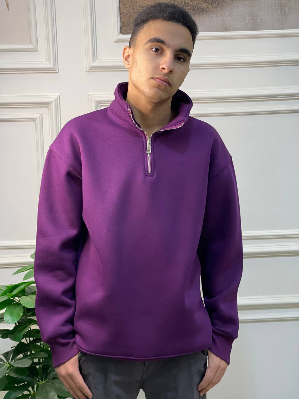 GENERAL -  Half-zip hoodie